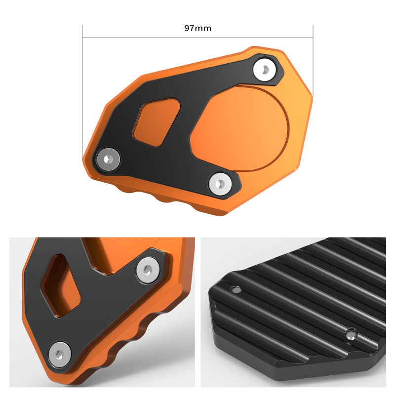 NiceCNC Orange Kickstand Kick Side Stand Extension Plate compatible with 690 ENDURO R,690 SMC R 2019-2020 - Image 5